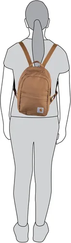 Miniatura 5 de Carhartt Mini mochila clásica, duradera, resistente al agua con correas ajustables para el hombro, color vino