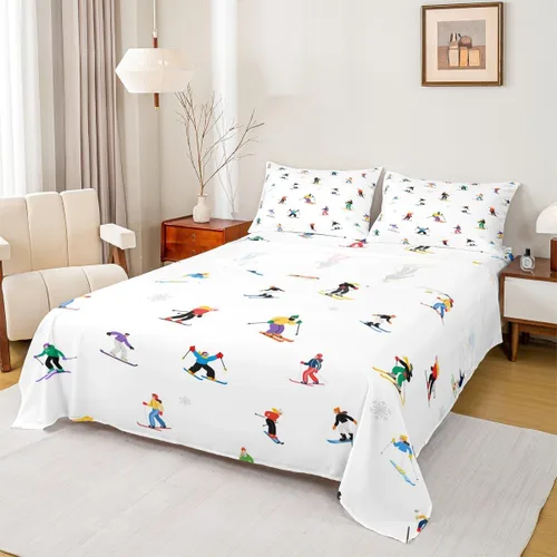 Miniatura 8 de Juego de sábanas temáticas de animación y cerveza, tamaño individual, juego de ropa de cama de 3 piezas con diseño de taza de cerveza de dibujos