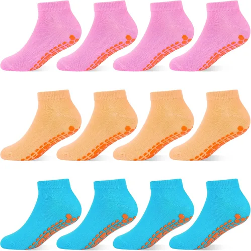 Miniatura 11 de HYCLES Calcetines Antideslizantes para Niños y Niñas Pequeños Calcetines de Agarre para Tobillo Calcetines Adhesivos Antideslizantes para Niños 6