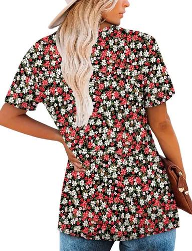 Miniatura 4 de ROSELINLIN - Camisas de manga corta para mujer, ajuste holgado, tops de verano para leggings
