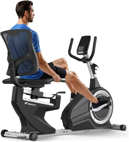Miniatura 9 de MERACH Bicicletas reclinadas para ejercicios para el hogar, Bicicleta reclinada de alta gama ligera comercial para adultos mayores, Bicicleta Negro