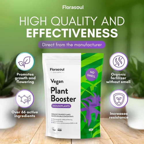 Miniatura 2 de Florasoul® Alimento para plantas de interior inodoro (1.1 libras por 130 galones), fertilizante orgánico de algas marinas para plantas