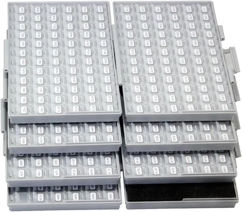 Miniatura 14 de AideTek Resistencia de montaje en superficie de tamaño 0402 144 valores, 100 unidades/valor 1% Kit de resistencias de muestra distribuido en caja
