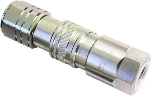 Miniatura 3 de Titan Attachments 3/4" acoplador hidráulico macho y hembra de cara plana NPT Minicargadoras