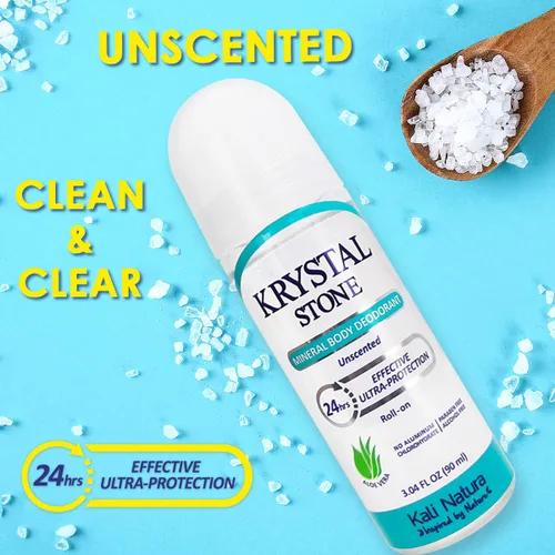 Miniatura 3 de KRYSTAL STONE Desodorante 3 unidades Roll On de alumbre de potasio con aloe vera y aceites esenciales - VEGANO. SIN CRUELDAD. ECOLÓGICO