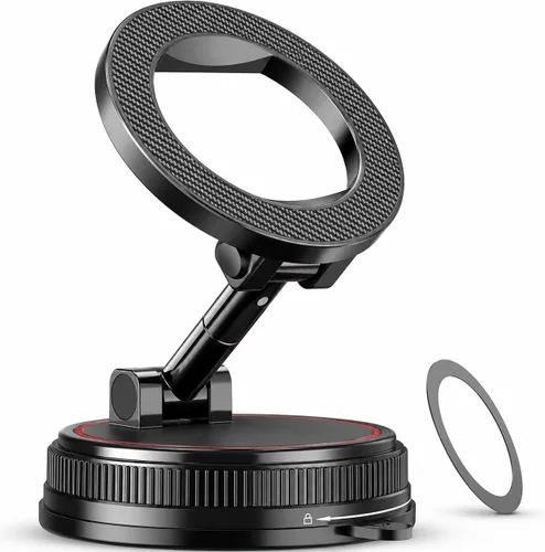Soporte magnético para teléfono de automóvil, compatible con MagSafe, soporte de automóvil con succión al vacío de 108 libras, soporte magnético de