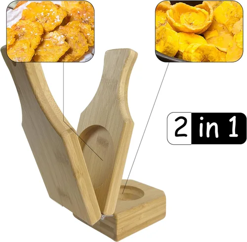 Miniatura 2 de Prensa de Plátano para Tostones - Auténtico Sabor Caribeño, 2-en-1 para Tostones y Copas de Plátano, Perfecto para Tostones y Plátanos Rellenos