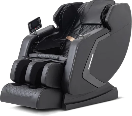 2026 Zero Gravity Full Body Massage Chair, 8 Fixed Shiatsu Rollers, Waist Heating, Air Compression & Foot Rollers for Home Office and Elderly Users