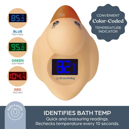 Miniatura 3 de Dreambaby Duck - Termómetro de baño recargable USB para bebé, lectura instantánea, habitación digital y bañera de bebé, juguete flotante divertido