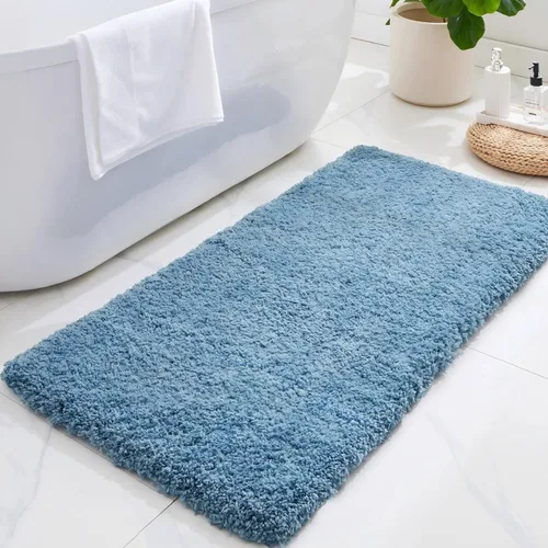 Miniatura 42 de ILANGO Alfombras de Baño Beige 32" × 20" Antideslizantes y Súper Absorbentes Extra Gruesas Suaves, Alfombra de Baño Lavable para Piso, Alfombra