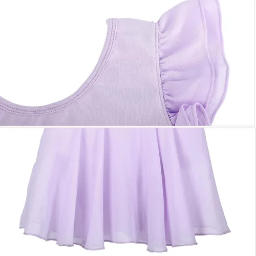 Miniatura 8 de HiDance Leotardos de ballet para niñas, vestido de baile de bailarina, leotardos de ballet con falda
