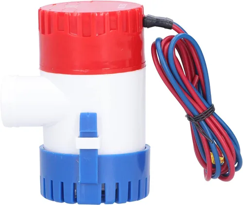 Miniatura 2 de Kit de bomba de sentina sumergible marina automática 12V/24V 350-1100GPH, eje de acero inoxidable, carcasa ABS, filtro fácil de limpiar para drenaje