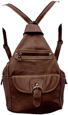 Miniatura 2 de Silver Fever - Mochila organizadora de cuero genuino, Marrón, Classic