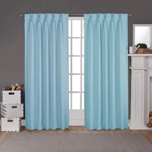 Miniatura 29 de Par de paneles de cortinas plisadas de doble pellizco para ventana (con 2 paneles combinados, 42 pulgadas de ancho x 45 pulgadas de largo)