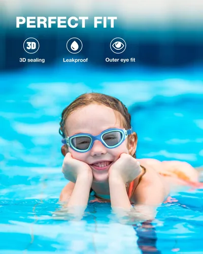 Miniatura 9 de ZIONOR Gafas de natación para niños con gorro de natación, G1 MINI SE antivaho con gorro de natación para niños A2