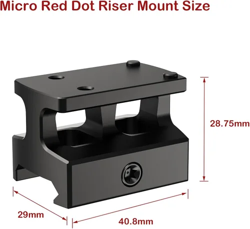 Miniatura 3 de Montaje de punto rojo 0.87" RMR/SRO/407C/507C/508T/407K/507K/RMS/RMSc/RMSw/SMS/SMSc/Doctor/Vortex Venom/Viper/Fastfire/ARO Reflex Optics Sight