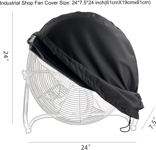 Miniatura 2 de Cubierta de ventilador de piso industrial, cubierta de ventilador impermeable y a prueba de polvo, apta para la mayoría de ventiladores de piso
