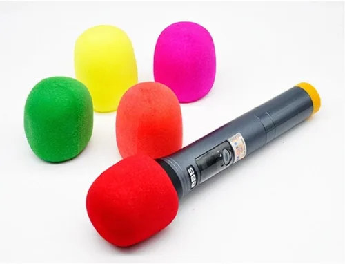 Miniatura 5 de Yiasangly Funda para micrófono, cubierta de micrófono de espuma gruesa, parabrisas de micrófono de escenario de mano, fundas de espuma