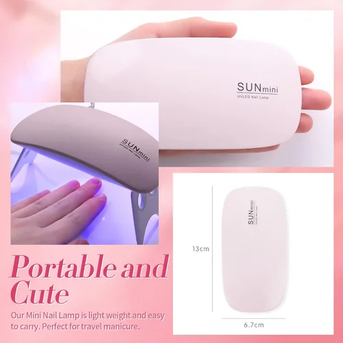 Miniatura 5 de Born Pretty Kit de 28 esmaltes de uñas de gel de gelatina con lámpara de uñas UV de 48 W, 12 colores, rosa gelatina, nude, neutro, juego de esmalte