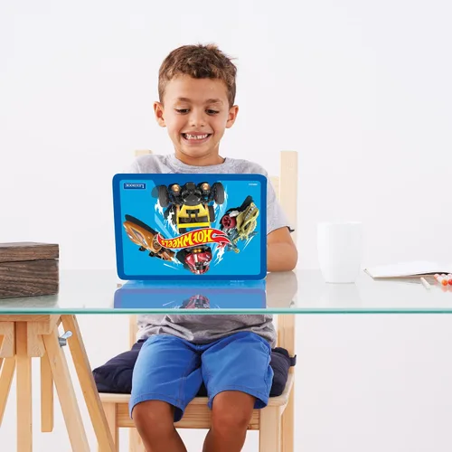 Miniatura 6 de Lexibook Hot Wheels, portátil educativo y bilingüe en inglés/español, juguete para niños con 124 actividades para aprender, jugar juegos y música