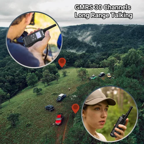 Miniatura 3 de KETELESE T3G Walkie Talkies resistentes para adultos, radio de 2 vías impermeable IP67 de largo alcance, con auricular y micrófono, base de carga