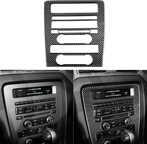 Miniatura 16 de NVCNX Fibra de Carbono Compatible con Ford Mustang GT Shelby 2010-2014 2011 2012 2013 Consola Central del Coche Transmisión Automática Caja