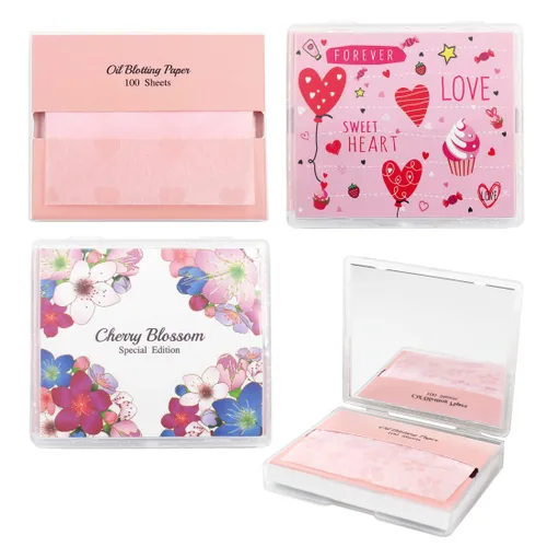 Miniatura 16 de [100 unidades + estuche de espejo] Hojas de secado de aceite de carbón de bambú natural para cara coreana con estuche de espejo