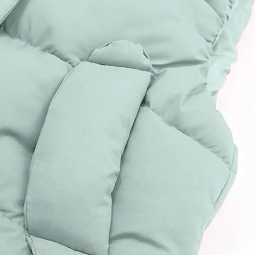 Miniatura 5 de Chaleco de plumón para bebés y niñas, lindo abrigo de algodón con capucha con orejas de oso para invierno, chaleco cálido para niños