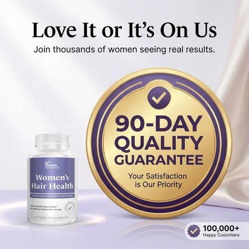 Miniatura 6 de Dr Vitamin Women's Hair Health - Apoyo para el cabello, la piel y las uñas con biotina y colágeno - 60 tabletas