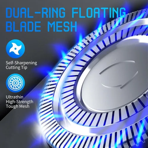 Snapbuy - Maquinilla de afeitar eléctrica para hombres, Snapbuy Pro of Father, afeitadora giratoria de cabeza flotante 4D, afeitadora eléctrica C