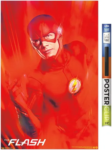 Miniatura 17 de Trends International DC Comics TV - The Flash - Póster de pared de arte clave, 14.725 x 22.375 pulgadas, versión enmarcada de madera de granero