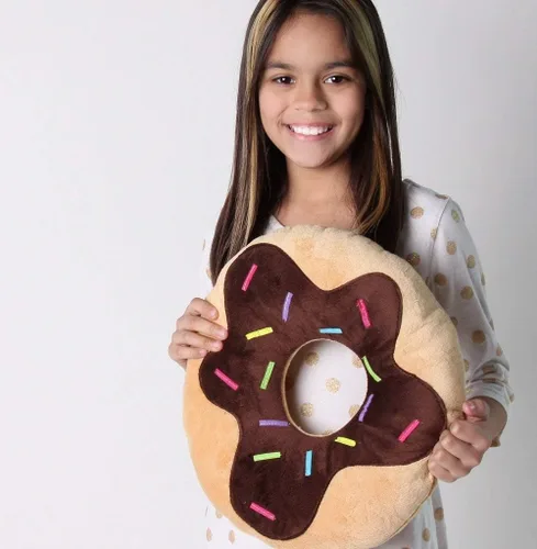 Miniatura 2 de Snuggle Stuffs Sprinkles Donut - Almohada de felpa de 14 pulgadas (chocolate)