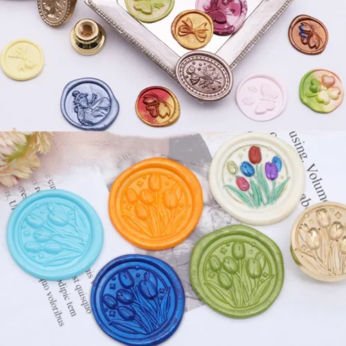 Miniatura 6 de 200 cuentas de sellado de cera para sello de cera, perfectas para tarjetas de Navidad, sobres, invitaciones, paquetes de vino, sellado de letras