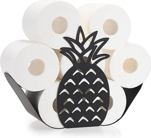 Miniatura 10 de Sumnacon Soporte de papel higiénico, almacenamiento de papel higiénico de metal, soporte de rollo de papel higiénico independiente, soporte de papel