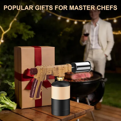 Miniatura 8 de Semlos Antorcha de propano - Antorcha de cocina - Potente pistola de parrilla - Encendedor de carbón - Arrancador de fogata - Sous Vide - Soplete