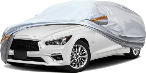 Miniatura 45 de TUCAREST - Funda de auto completa de 6 capas de alta calidad, diseño de cremallera de carcasa dura, impermeable, resistente a la intemperie
