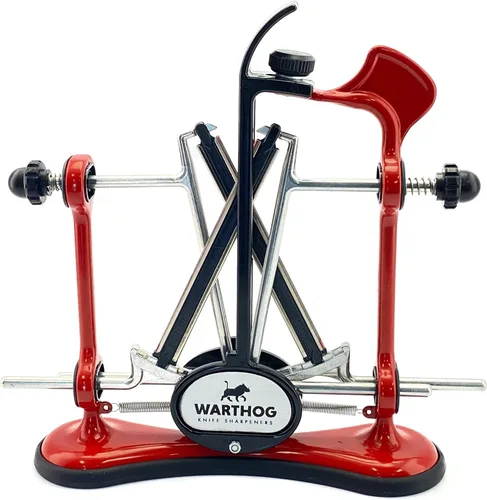 Warthog V-Sharp A4 - Afilador de cuchillos, ideal para cocineros caseros, pescadores, cazadores, varillas de diamante, ángulos ajustables, marco de