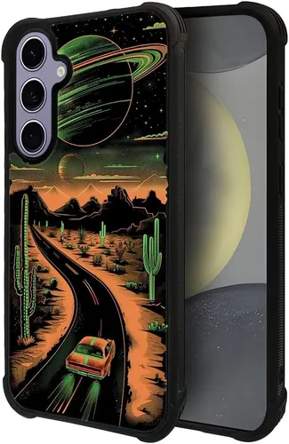 Miniatura 2 de CARLOCA Funda compatible con Samsung Galaxy A13 5G con patrón de camino del desierto naranja alienígena, antideslizante, cuatro esquinas, absorción