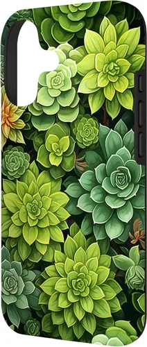 Miniatura 2 de Succulent Plant Botanical Green Floral Pattern Flower Cactus Case for iPhone 17