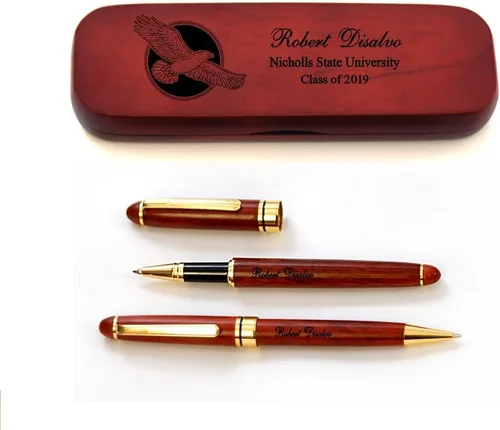 Miniatura 17 de Juego de bolígrafos de graduación de madera de arce macizo personalizado para médico MP-Médico-GD