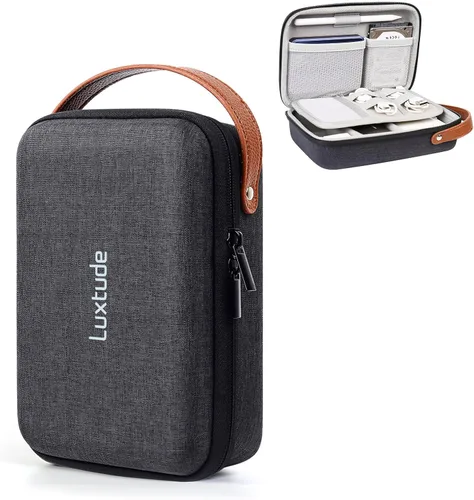 Luxtude Tech - Funda organizadora de viaje, organizador de electrónica portátil, funda rígida con cremallera para cables de carga, cargadores de