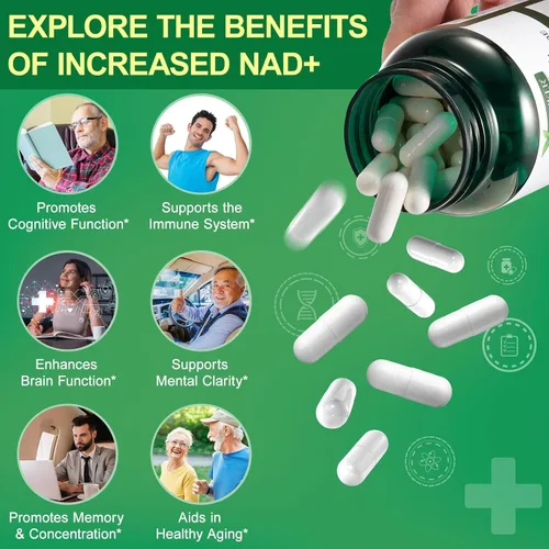 Miniatura 4 de Suplemento NAD+ de 2000 mg extra fuerte para mujeres y hombres, 120p