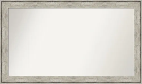 Miniatura 182 de Amanti Art Espejo de baño plateado para sobre fregadero, 28 x 47 pulgadas, espejo rectangular de plata imperial, marco de madera tradicional de gran