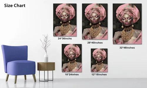 Miniatura 152 de Arte de pared afroamericano, decoración de rey y reina bailarín negro para sala de estar, arte de pareja de amor negro para dormitorio, lienzo