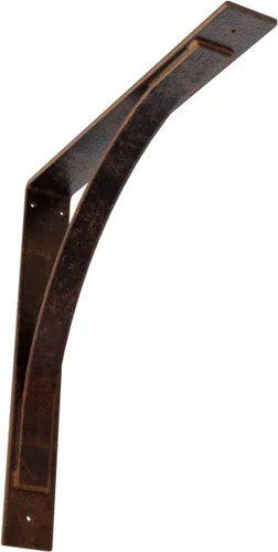 Miniatura 183 de Soporte de acero Morris de 3 pulgadas de ancho x 6 pulgadas de profundidad x 6 pulgadas de alto, latón envejecido