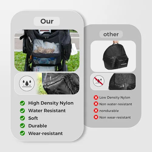 Miniatura 6 de Bolsa de almacenamiento compatible con el cochecito de asiento de automóvil Doona, accesorios de cochecito, gran capacidad, accesorios para bolsa