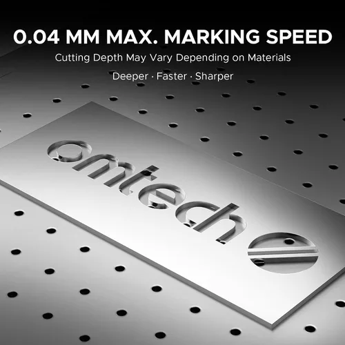 Miniatura 7 de OMTech Máquina de marcado láser de fibra MOPA de 30W con LightBurn y eje giratorio, grabador láser de fibra con área de trabajo de 7 "x 7