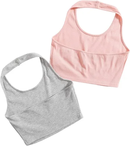 Miniatura 2 de SweatyRocks Chaleco básico sin mangas para mujer, paquete de 2