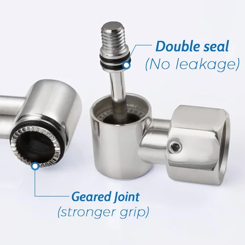 Miniatura 7 de G-Promise Regadera de lluvia de metal de 12 pulgadas con brazo de extensión ajustable de 15 pulgadas, cabezal de ducha de lluvia de alta presión