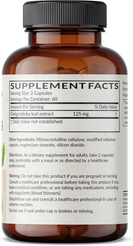 Miniatura 2 de Futurebiotics Ginkgo Biloba Extra Strength Apoya la función cerebral y soporte de memoria, 120 cápsulas vegetarianas